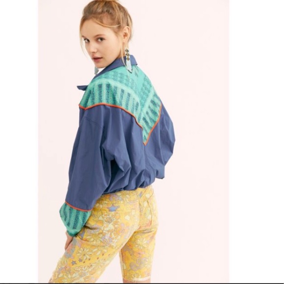 Free People Retro Warmup Pullover Jacket Packable - Picture 3 of 5